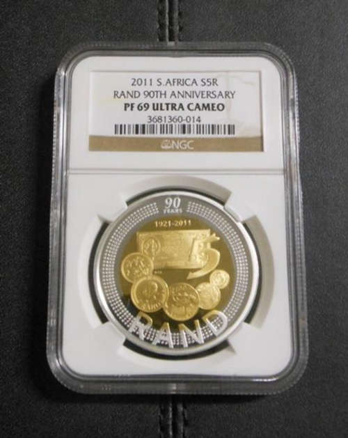 SARB CROWN!! SARB CROWN NGC-graded PF69 !!!!! Sterling Silver + Gold-Plating