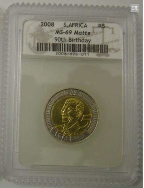 2008 90th Birthday MANDELA MS 69- WOW,EXTREMELY RARE, HIGHEST GRADE . ONLY FOR PULEN .