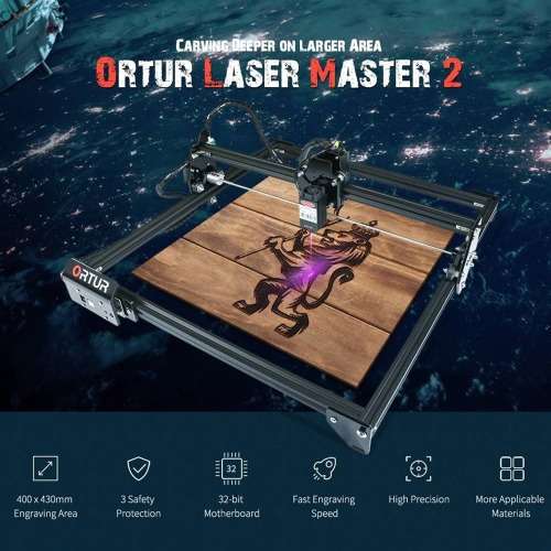 ORTUR Laser Master 2 Laser Engraving Cutting Machine With 32-Bit Motherboard 7w 15w 20w Fast Speed H