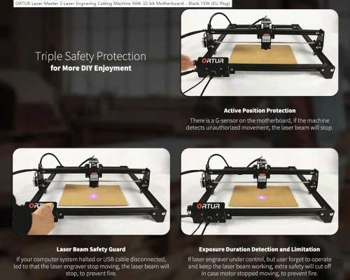 ORTUR Laser Master 2 Laser Engraving Cutting Machine With 32-Bit Motherboard 7w 15w 20w Fast Speed H