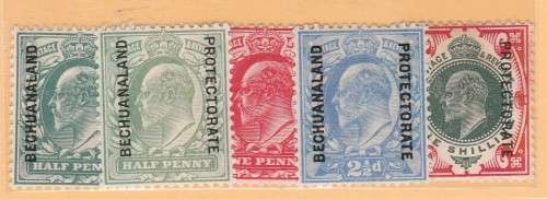 Bechuanaland Edward VII set Mounted Mint