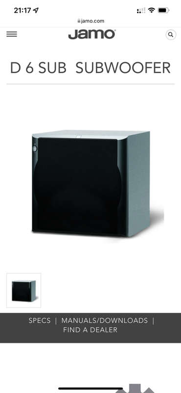 Jamo D6 15``THX SUBWOOFER 700watts (relisted due to non payment)