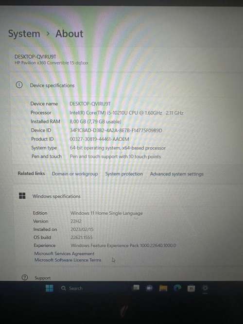 HP HP Pavilion x360 Convertible 15-dq1xxx