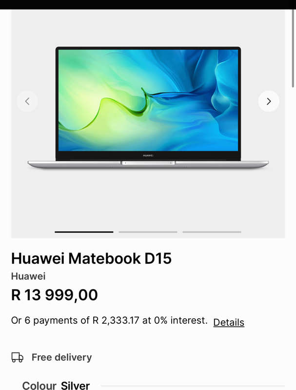 Huawei d15 11th Gen notebook