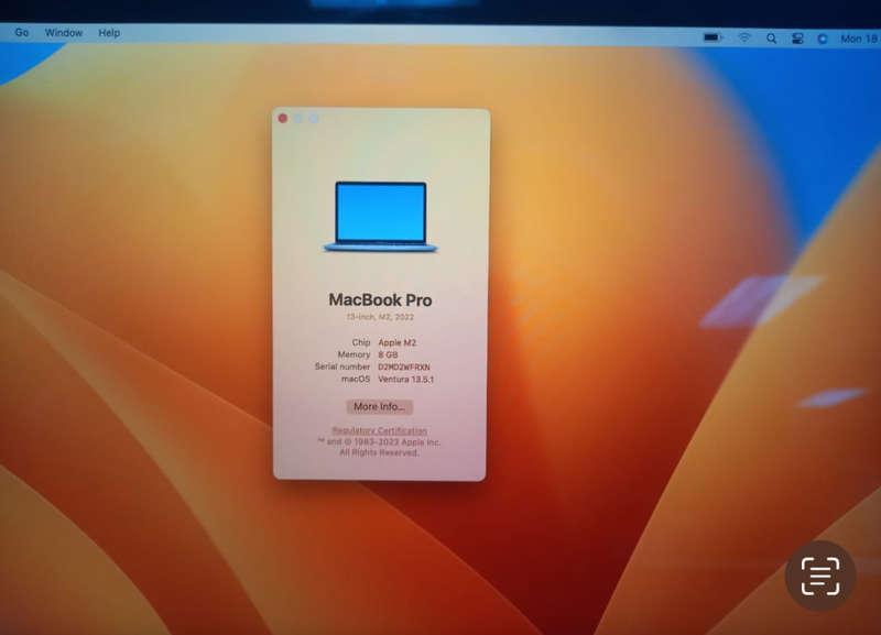 MacBook Pro M2  (2022)(46 cycle count - NEW CONDITION)