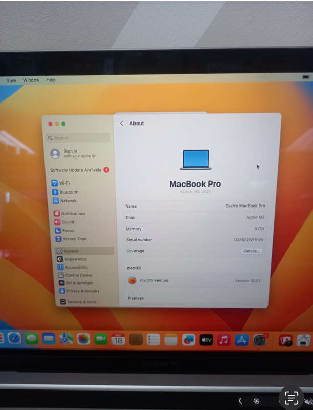 MacBook Pro M2  (2022)(46 cycle count - NEW CONDITION)