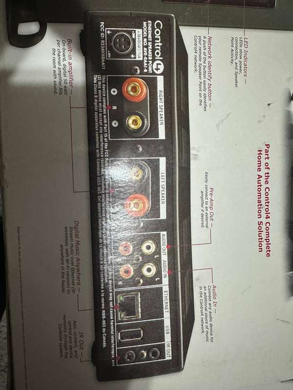 Control 4 multizone amplifier