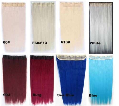 High Quality Heat Resistant washable hair extensions  #99J Wine Red