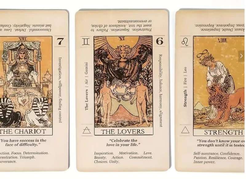 MEANING TAROT  78 CARDS DECK WITH KEYWORDS, REVERSED & ZODIAC SIGNS