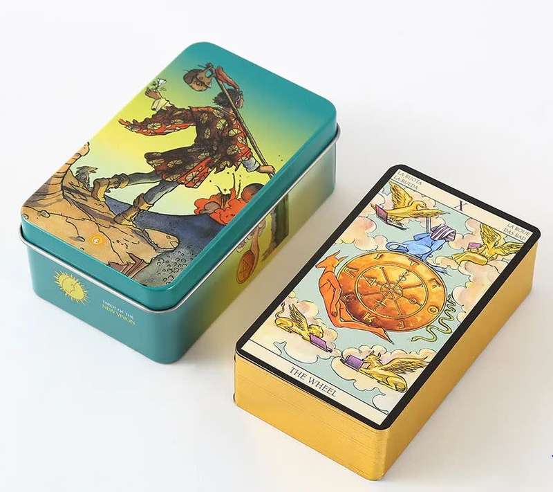 Raider-Waite® Tarot Gold Edged Cards Deck in Tin Box