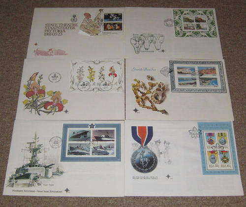 RSA - lot of  19 FDC and 1 mounted set