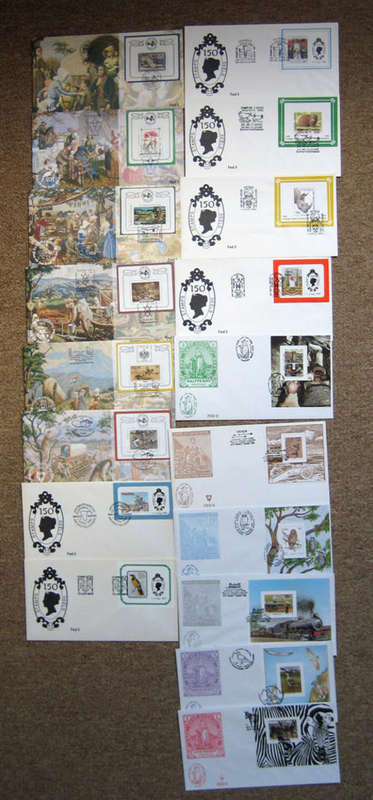18 Special FED  FDC's (FED 3 - 1988, FED 5 - 1990, FED 6 - 1991)