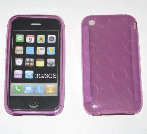 iPhone 3G/3GS TPU Rubber Phone Cover/Skin - Purple