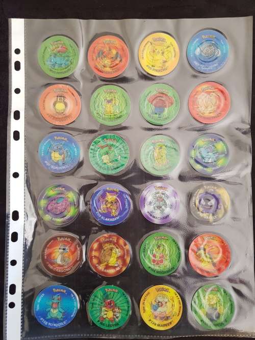Pokemon Tazos Set 4 and 5 - Near Full Collection (55 + 42 Tazos) - VG/NM