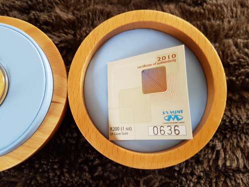 2010 Soccer World Cup 1 Oz gold coin