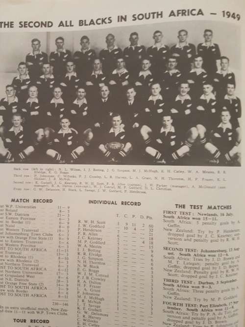 ALL BLACKS V SPRINGBOKS 1970 TOUR PUBLICATION