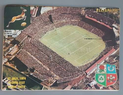 1974 BRITISH LIONS V SOUTH AFRICA 4TH TEST RUGBY PROGRAMME