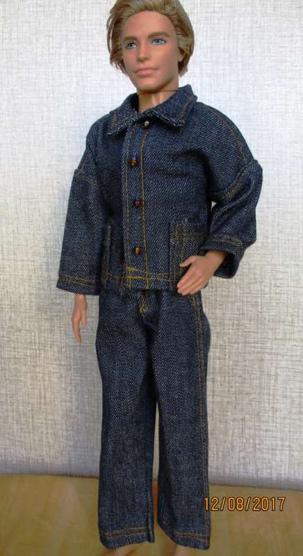 Ken - Barbie - denim jeans and jacket with sleeveless T-shirt.