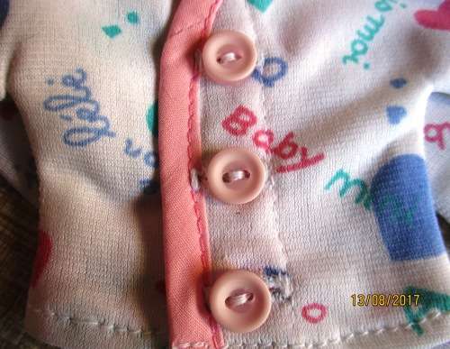 Barbie winter pyjamas in brushed nylon with pink binding.