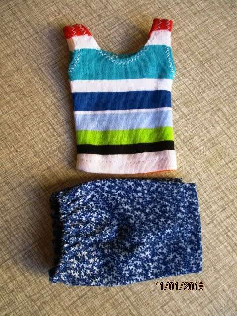Ken - Barbie - beach SHORTS plus MUSCLE VEST - blue.