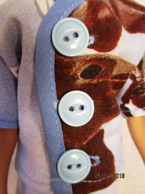 Ken - Barbie - summer pyjamas - blue horse