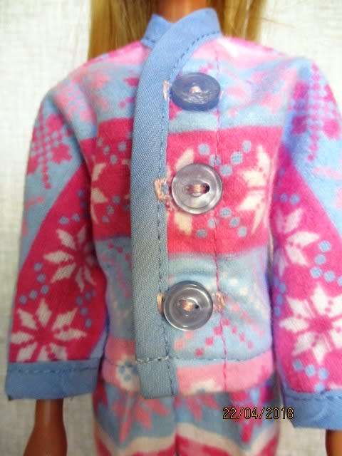 Barbie doll's winter PYJAMAS - snow flake