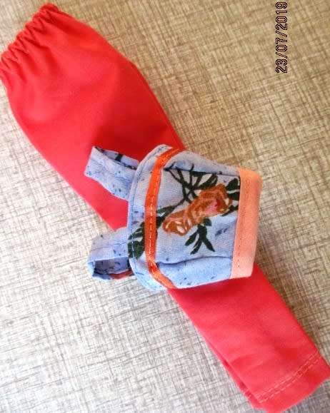 Barbie doll's pants and strap top - orange
