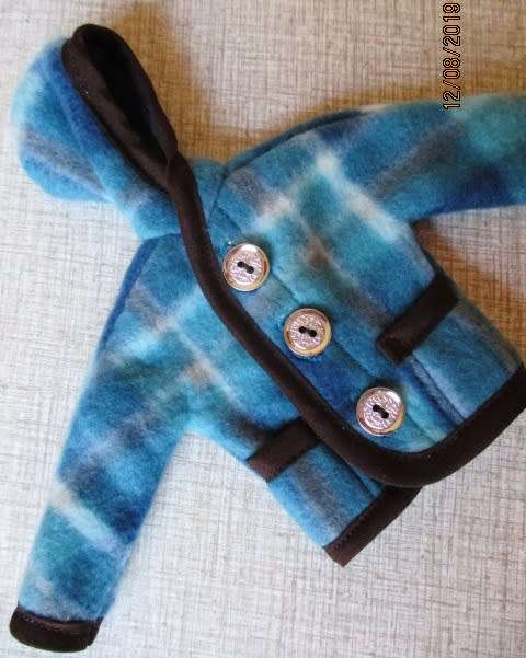 Ken doll's HOODIE - turquoise and brown