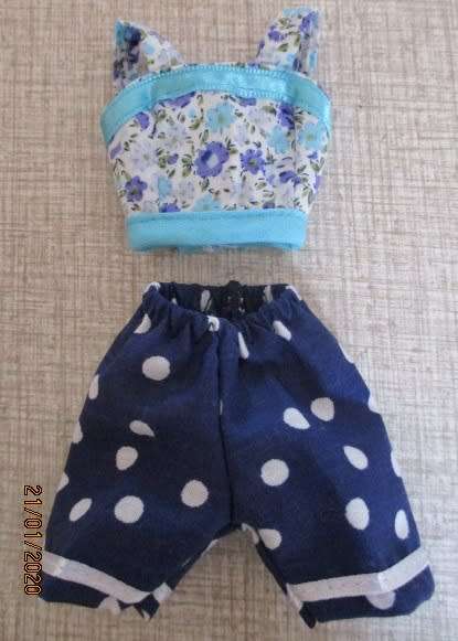 Barbie doll's shorts and strap top - navy spot special