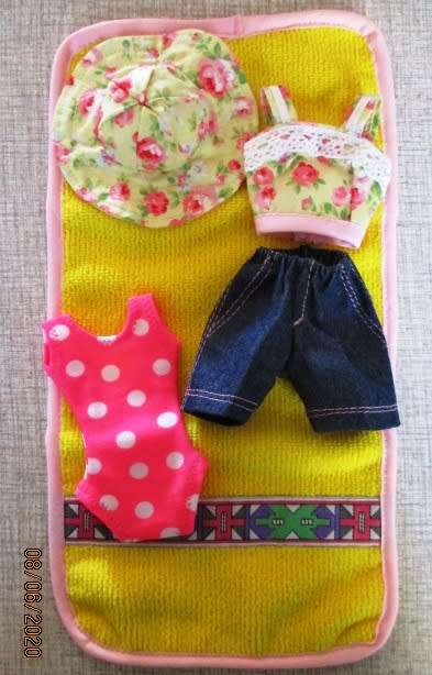 Barbie doll's beach fun set - pink rose