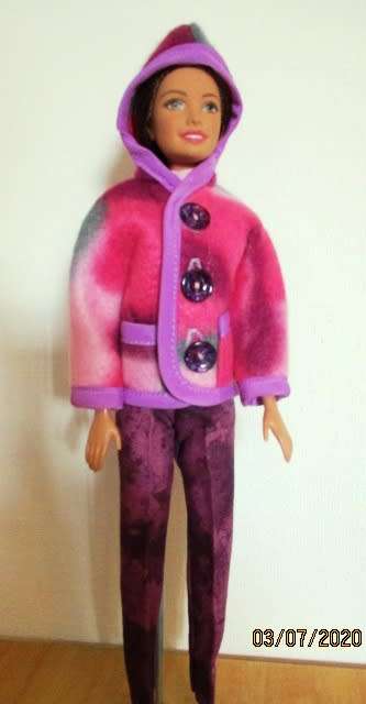 Barbie doll`s winter set - purple