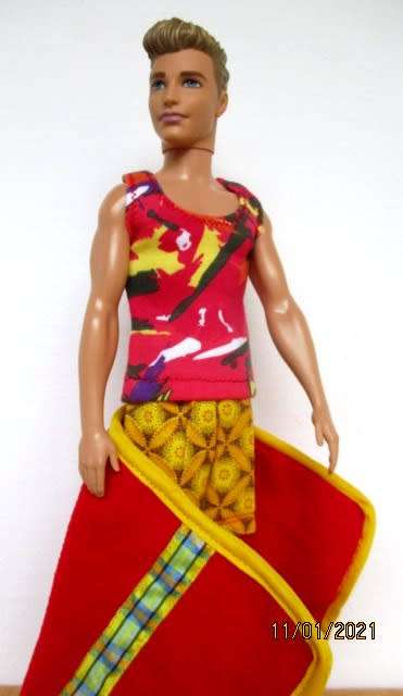Ken doll`s beach set - red and yellow