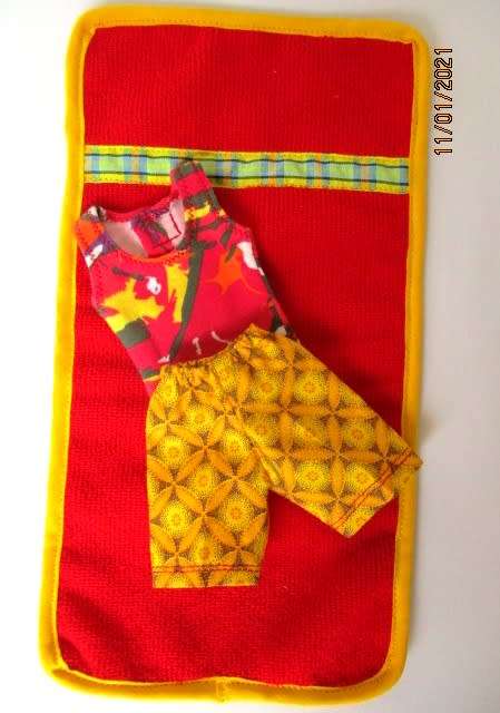Ken doll`s beach set - red and yellow