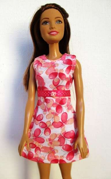 Barbie doll`s dress - pink butterfly