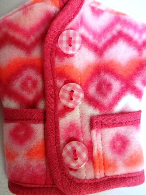 Barbie doll`s fleece hoodie - bright pink