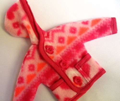 Barbie doll`s fleece hoodie - bright pink
