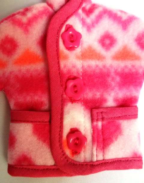 Barbie doll`s fleece hoodie - bright pink