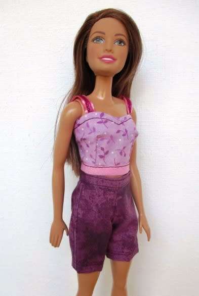 Barbie doll`s shorts and strap top - plum