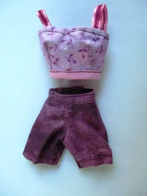 Barbie doll`s shorts and strap top - plum