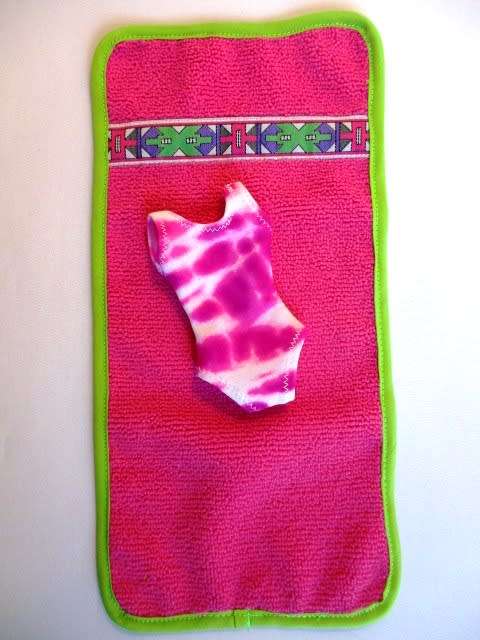 Barbie doll`s bathing costume - pink tie-dye