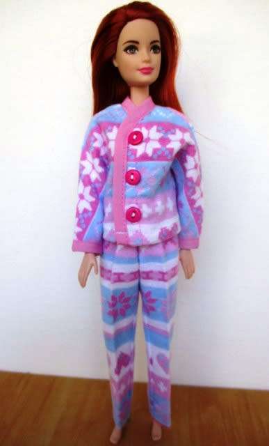 Barbie winter pyjama  - pink and blue