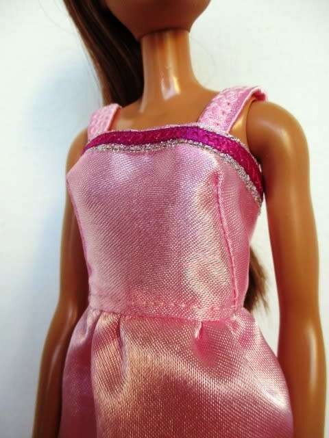 Barbie doll`s party dress - pink/silver sequins