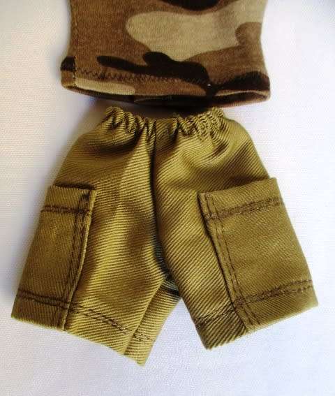 Ken doll`s cargo shorts and tee - camo