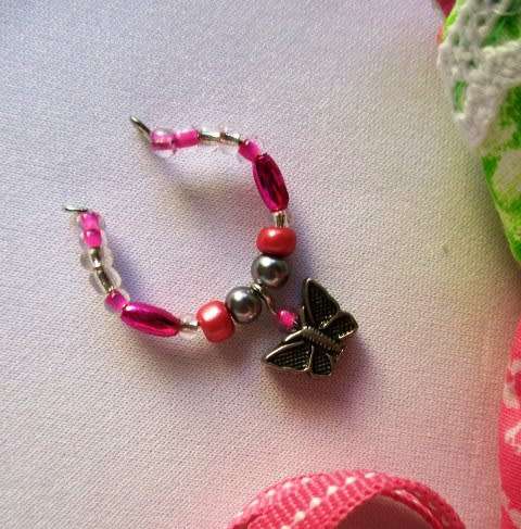 Barbie doll`s long dress, bag and necklace set - pink and green