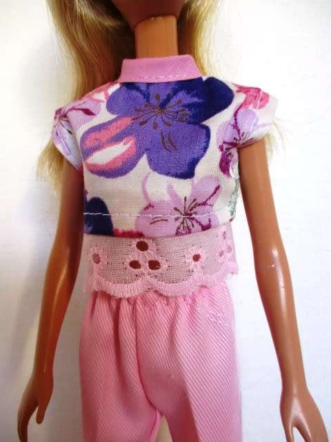 Barbie doll`s pants and crop top - pink