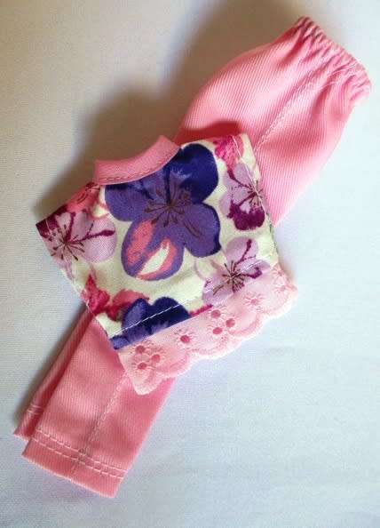 Barbie doll`s pants and crop top - pink