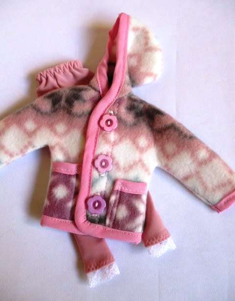 Barbie doll`s hoodie and leggings - dusky pink