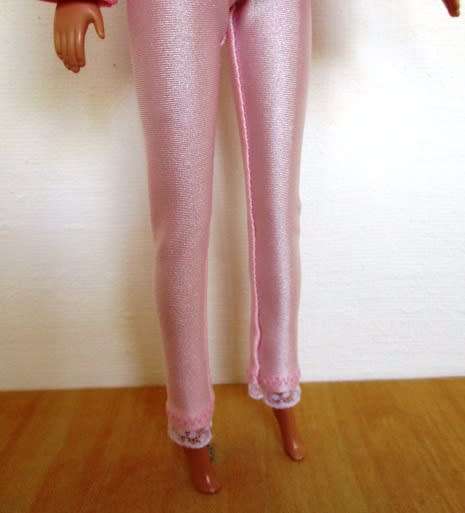 Barbie doll`s fleece hoodie and leggings - pink