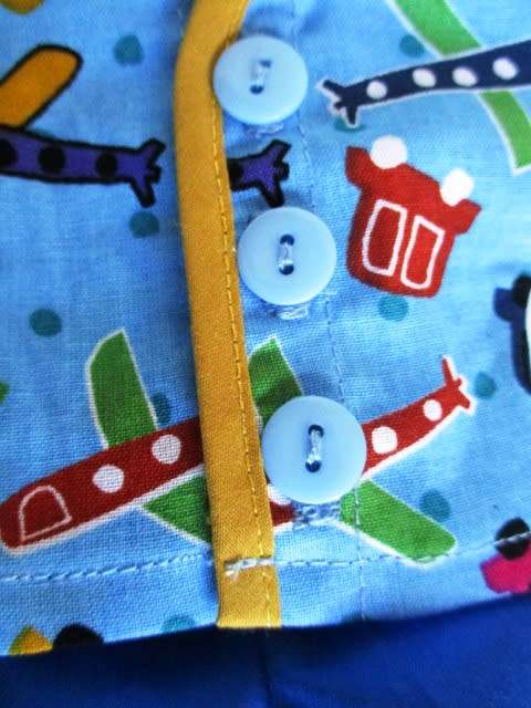 Ken doll`s summer pyjamas - aeroplanes/blue
