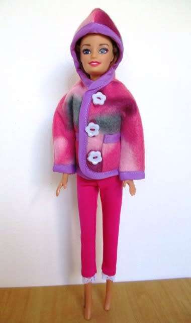 Barbie doll`s hoodie and leggings - hot pink/camo
